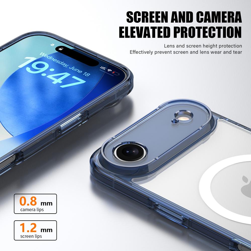 KEYSION Shockproof Transparent Case for MagSafe for iPhone 17 Air HD Clear TPU+PC Magnetic Wireless Charging Phone Back Cover