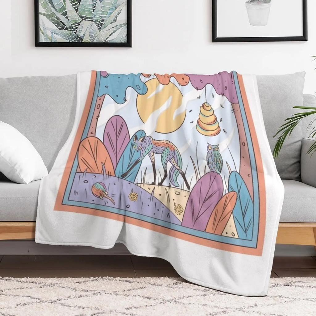Maned Wolf Throw Blanket Cozy Light Blanket for Travel Camping Picnic