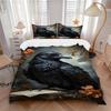 3pcs Raven Art Print Duvet Cover Set -Includes 1 Duvet Cover and 2 Pillowcases, No Quilt Core, All-Season Home Decor  Yy251111102