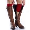 Women Winter Cable Knitted Leg Warmers Socks Solid Color Twist Braided Crochet Pattern Short Boot Cuffs Cover Toppers