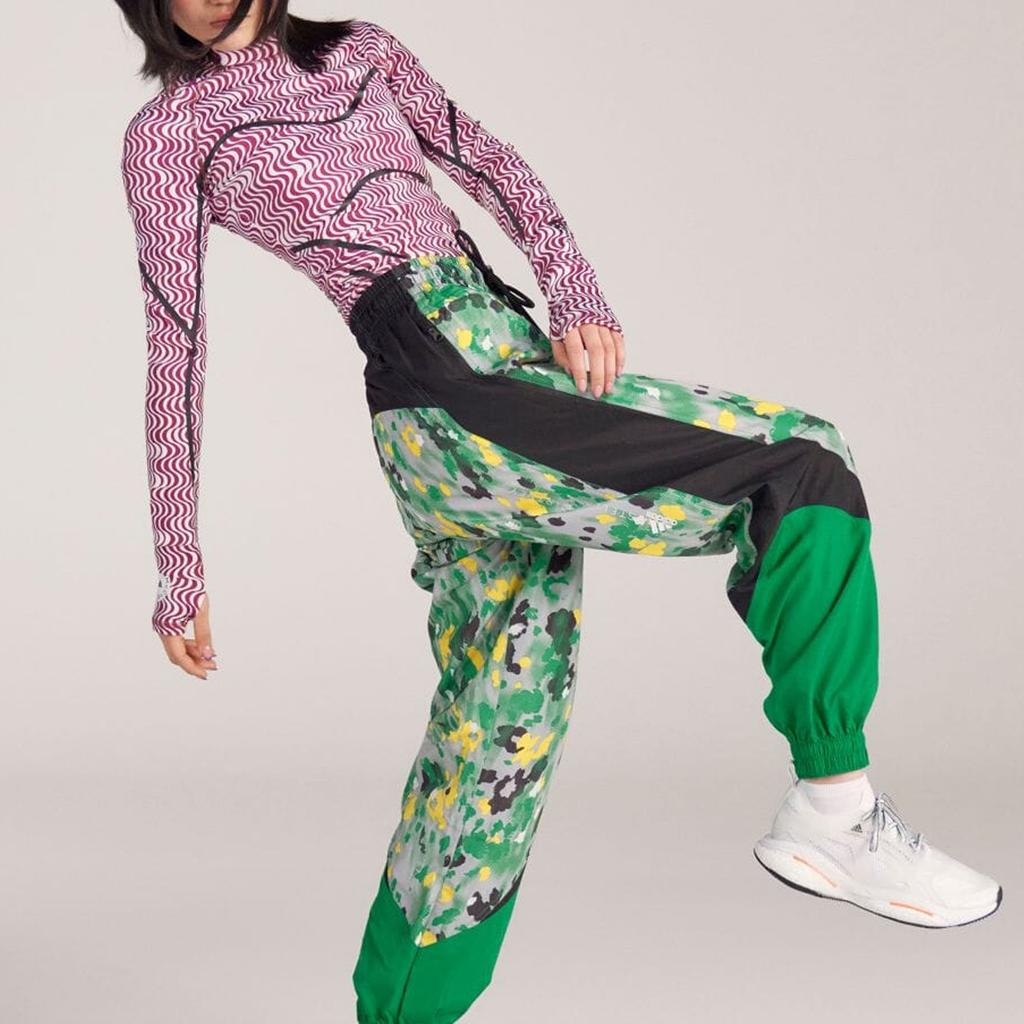 Adidas Tie-Dye Print Lace-Up Vintage Joggers Women Joggers Green HI6064