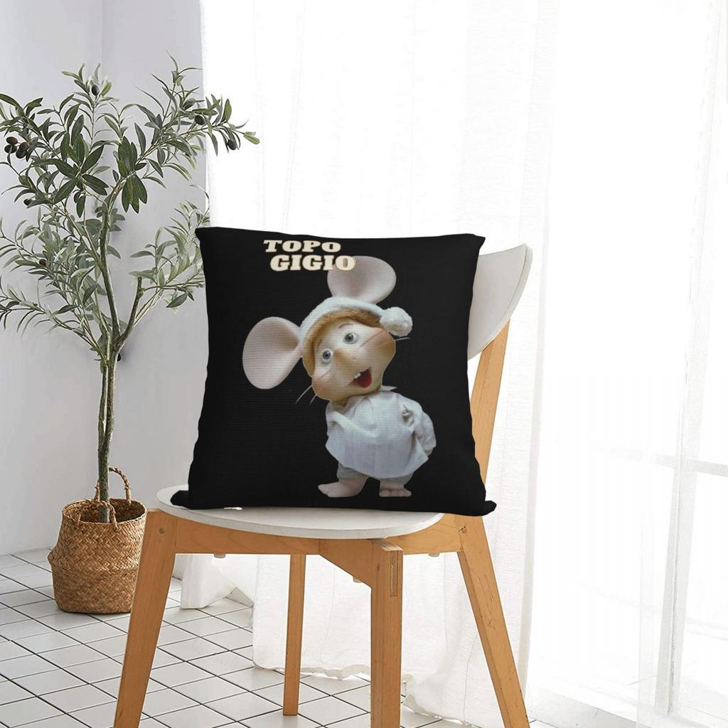 Topo Gigio Pillowcase Polyester Cushion Comfort Throw Pillow Sofa Decorative Cushions Used for Home Bedroom Living Room