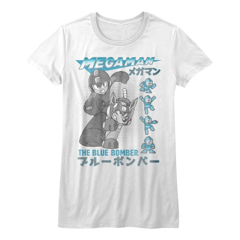 Mega Man The Blue Bomber Capcom Video Game Women s Fitted T Shirt 2XL