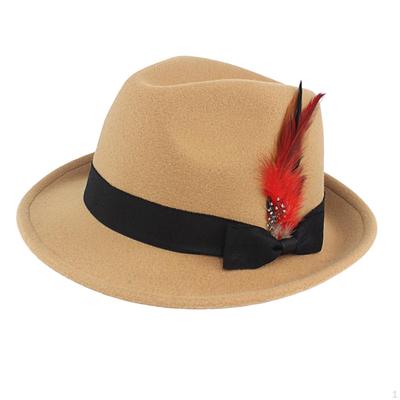 Trilby Hut mit kurzem Schirm Lässiger Sonnen-Fedora Hut für Herren und Damen Outdoor Reise Dekoration Ausgefallen