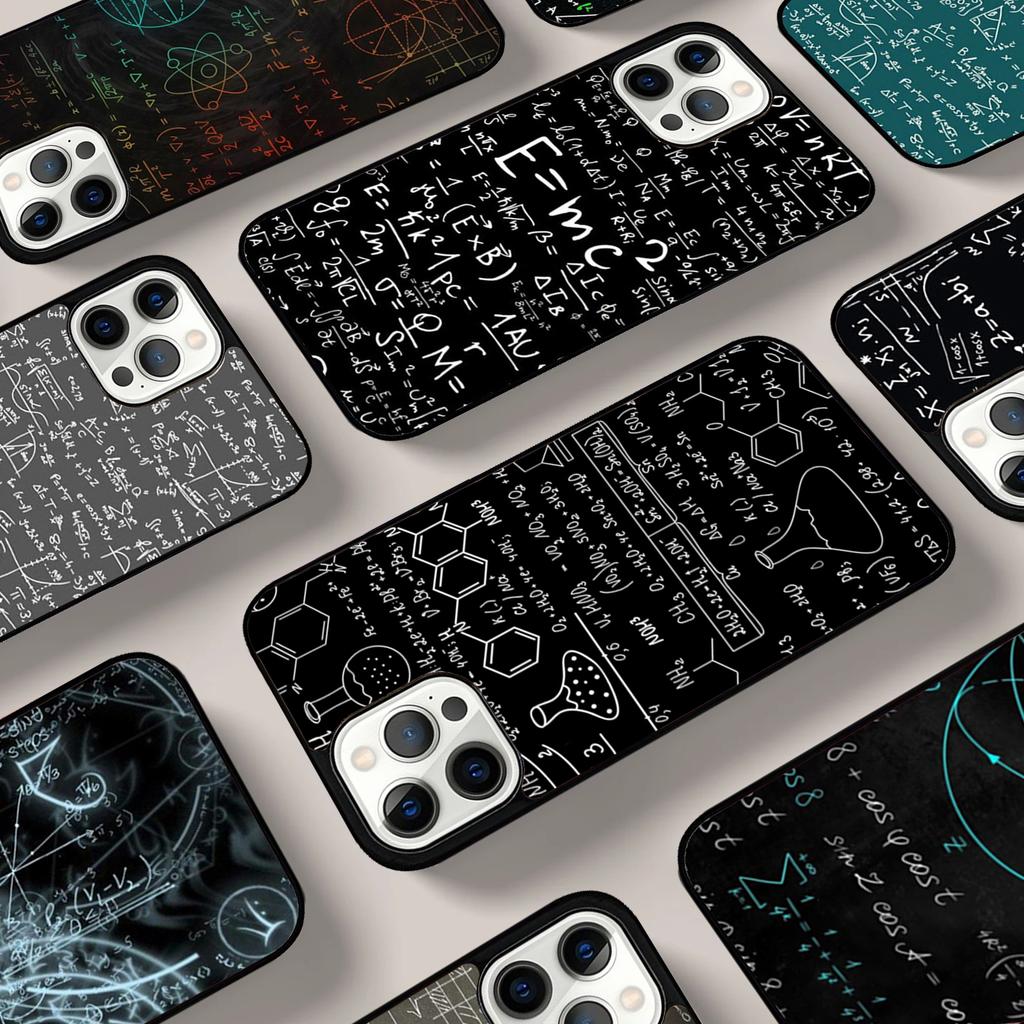 Science Math Physics Formulas Phone Case For iPhone 17 Air 16 15 14 13 12 11 Pro Max Max Plus Bumper Case Cover