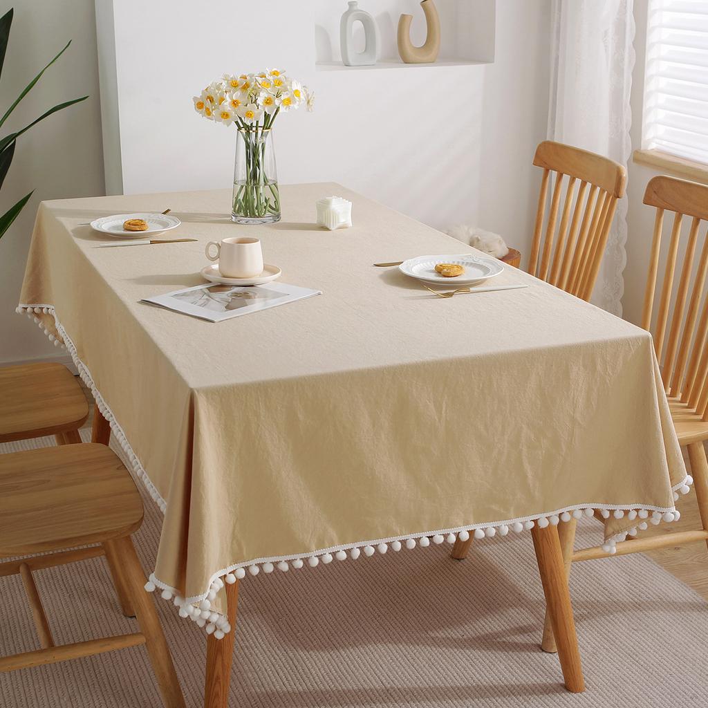Solid Color Tablecloth Cotton And Linen Fabric Rectangular Dining Table Coffee Table Tablecloth Simple Table Mat Coffee Table Cloth Cover Towel