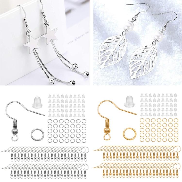 Hypoallergenic Earring Hooks for DIY Jewelry Making,Earring Making Kit,Earring Making Supply for w/ Earring Backs Jump R