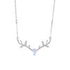 Elegant Elk Pendant Necklace in S925 Sterling Silver for Women – High-End Fashion Versatile Clavicle Chain