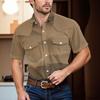 Men'S Fashionable Lapel And Shoulder Length Short Sleeved Casual Top