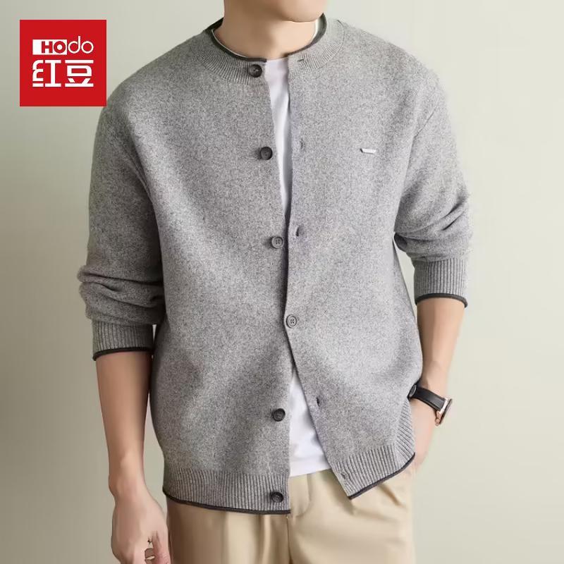 Hodo Men's Thickened Knitted Cardigan Sweater