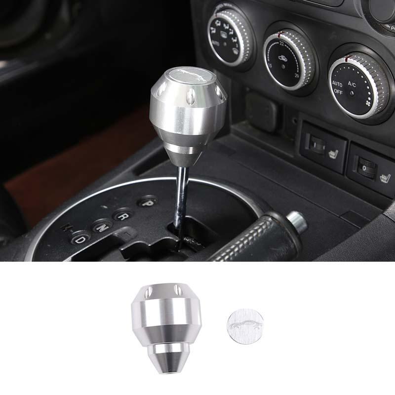 For Mazda MX-5 NC 2009 2010 2011 2012 2013 2014 2015 Aluminum alloy silver Car Gear Shifter Knob Stick Head Replacement