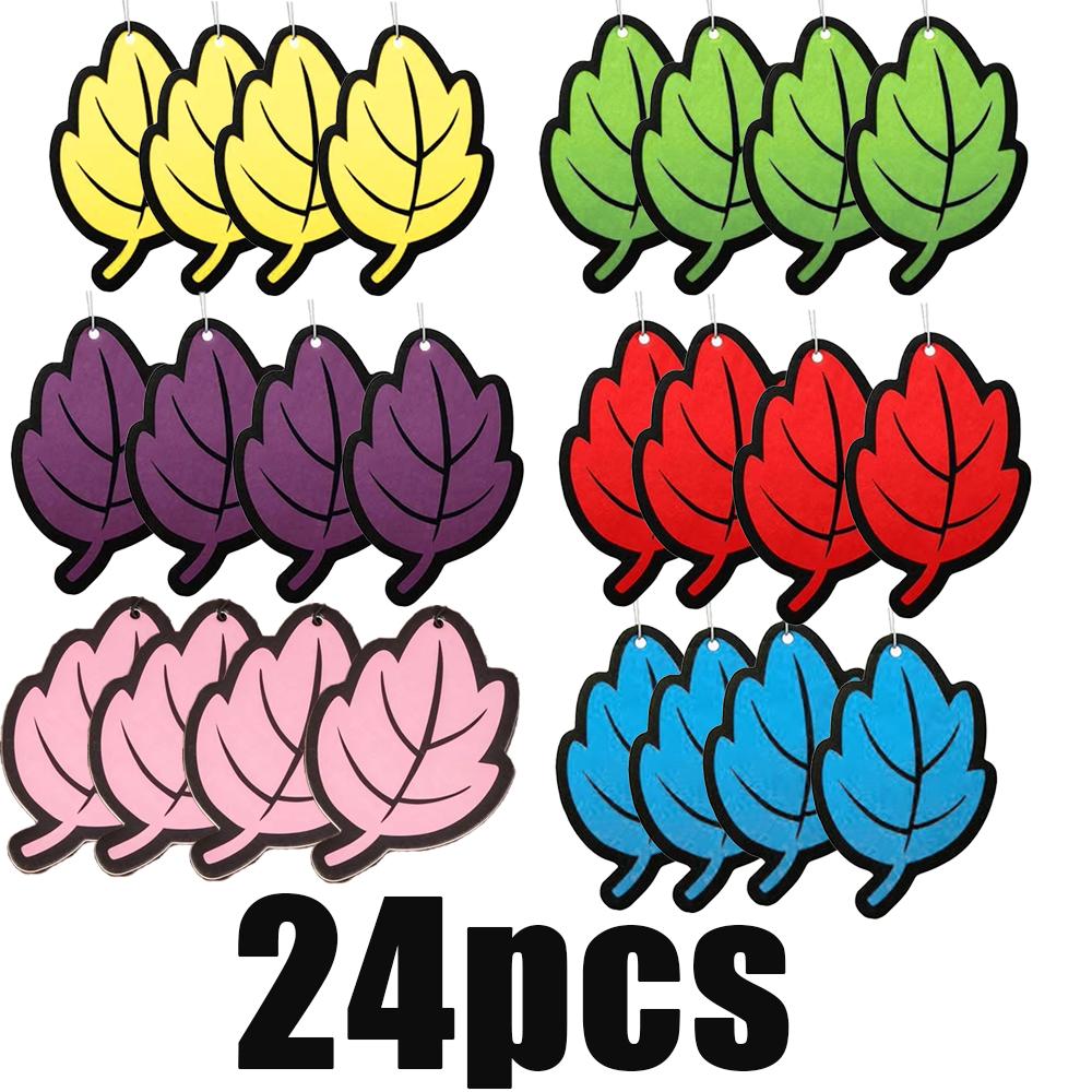 6/12/24 шт. Автомобильный освежитель воздуха Натуральные листовые таблетки Форма Ароматизированная чайная бумага Для интерьера автомобиля Подвеска на зеркало Аксессуары для ароматизации