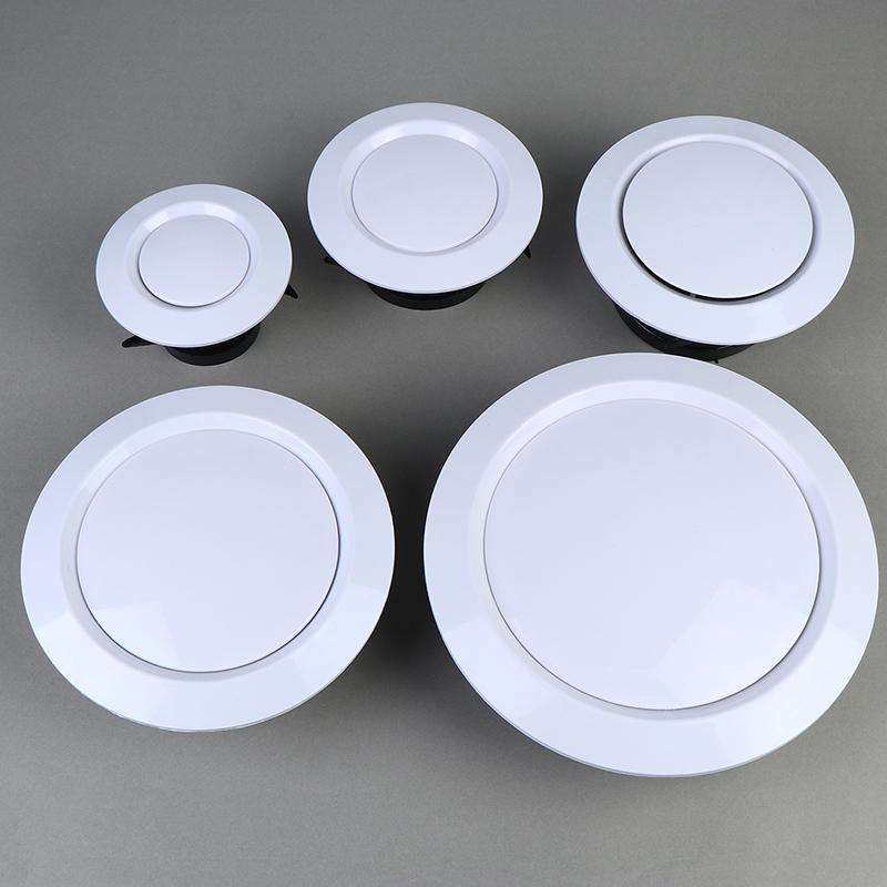 Verstelbaar Rond Luchtrooster Afzuigklep 75-200Mm Luchtrooster Afzuigklep Rooster Wandmontage Plafond Luchtrooster Afdekking