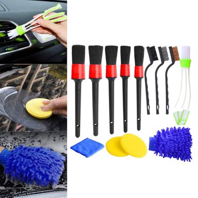 13x Auto Detailing Pinsel Set Armaturenbrett Luftauslass Reinigungsbürste Werkzeuge Armaturenbrett Innen Außen Leder Lüftungsschlitze