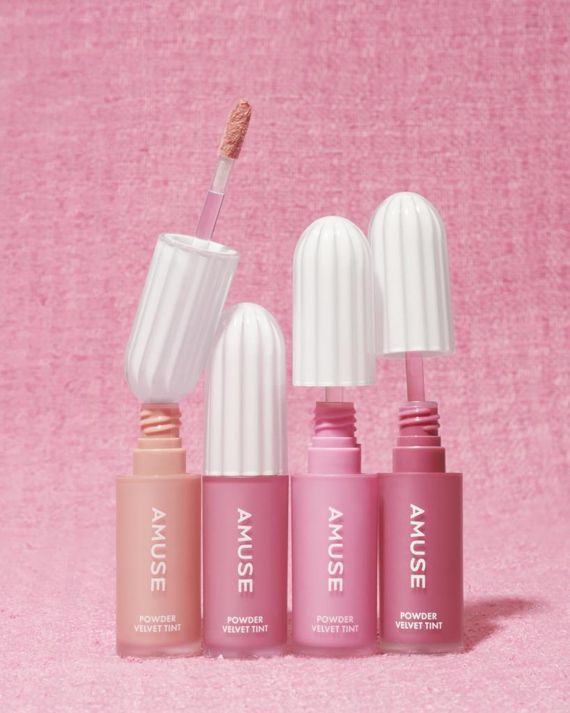NOWY Aksamitny Tint w Pudrze Rare 1 [Oficjalny AMUSE] (01 Brzoskwiniowy, kawałek)