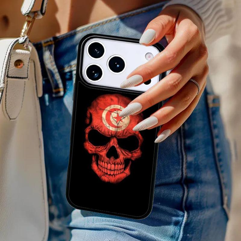 Tunisia Flag Map Phone Case For iPhone 17 Air 14 15 13 12 Max Cover For Apple 16e 11 Pro Max Plus Coque