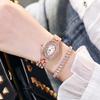 CQ219 Fashionable Women Watch with Diamond Studded Oval Bracelet Quartz Watch Light Luxury Clock Gift Watches for Woman