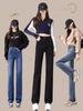 High-Waisted Slim-Fit Straight-Leg Jeans for Women - 2025 Spring/Summer Tall Figure Stretch Cigarette Pants