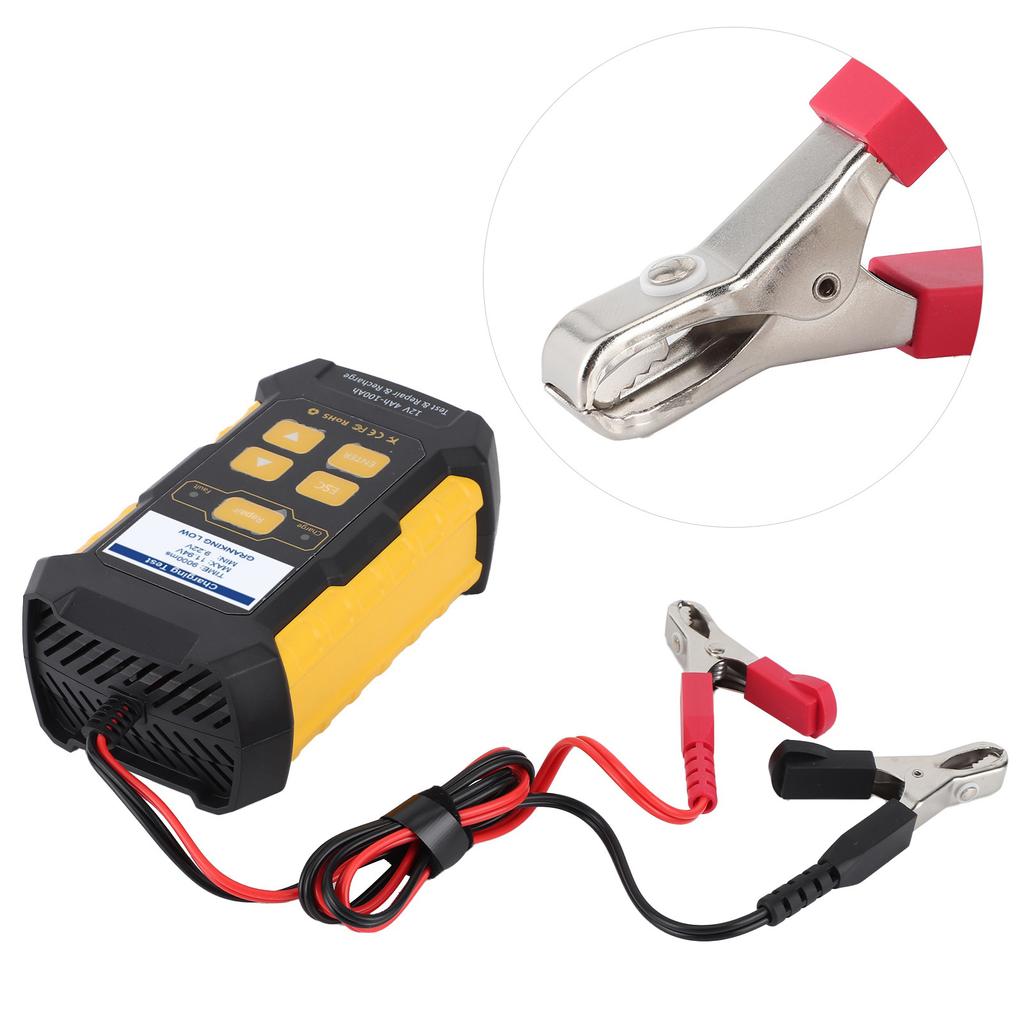 Car Battery Tester Charger Maintainer Automotive Load Analyzer Cranking Charging System Test ToolUS Plug 110‑250V