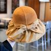 Summer women's hat knitted hollow vinyl PU sunscreen basin hat versatile candy color glossy fashion bucket hat
