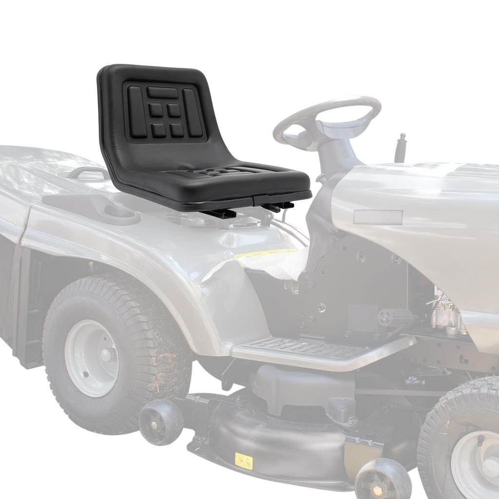 Schwarzer Premium-Traktorsitz, Verschleißfest, mit Ablaufloch, Geeignet für Mähdrescher, Rasenmäher, Gabelstapler und Bagger