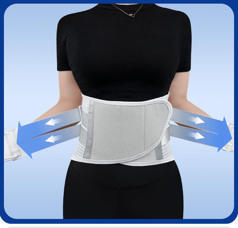 Breathable Lumbar Support Belt for Disc Protrusion with Abdominal and Steel Plate Support