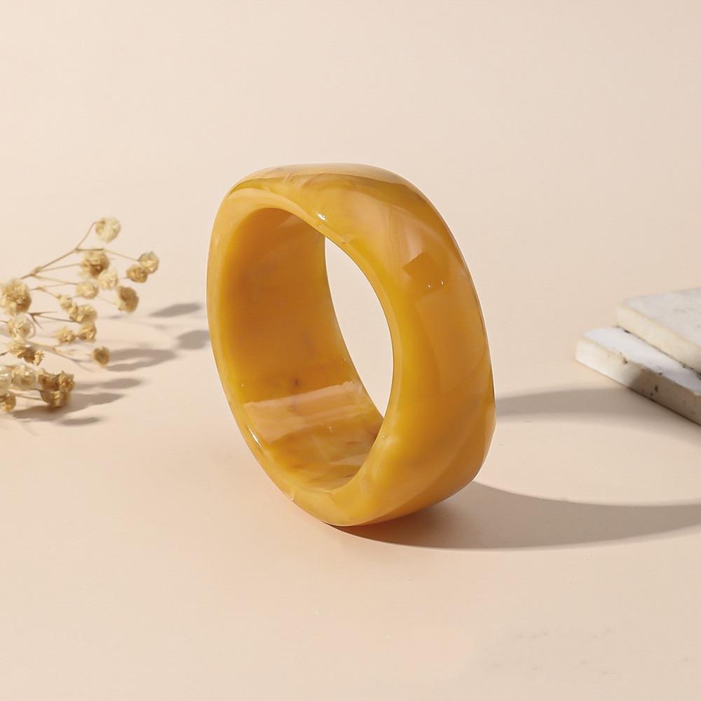 Irregular Geometric Charm Bracelet Wide Wrist Chunky Bangles Fashion Resin Bangle  for Women Girl