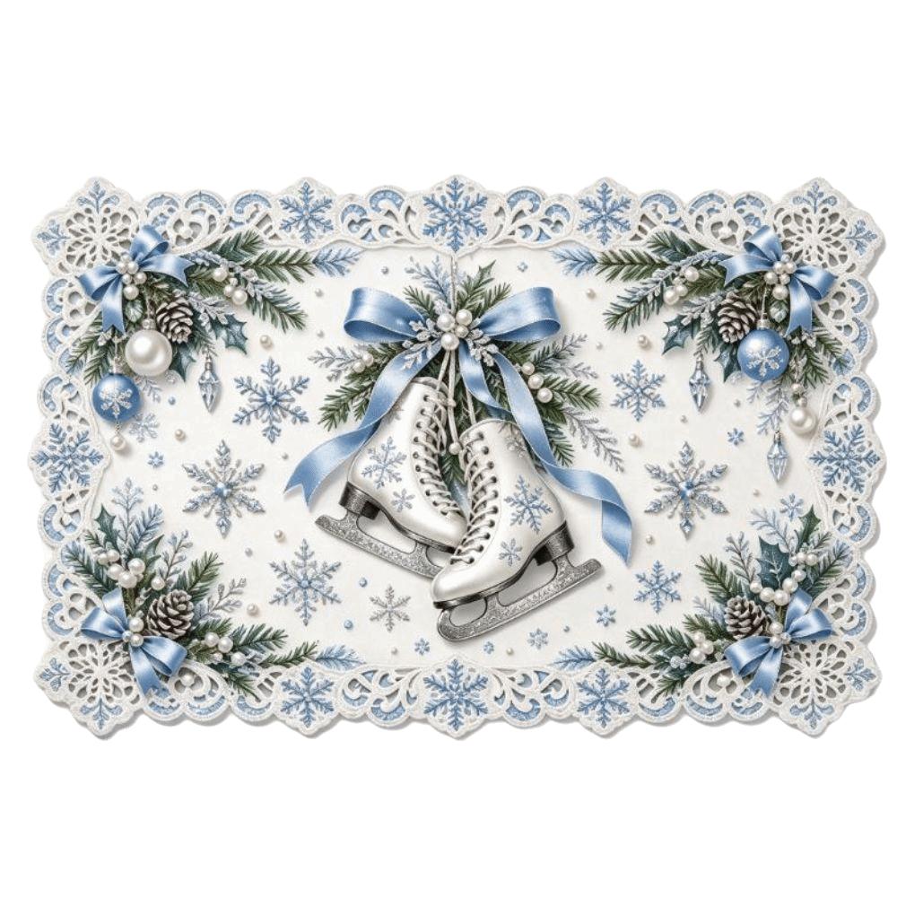 Snowman Elk Xmas Table Mat Coaster Square Dining Mat Christmas Table Placemat Winter Season