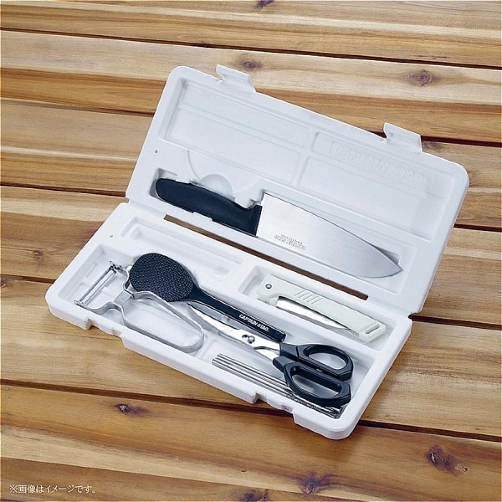 Captain Stag Uh 4732 [outdoor Cutting Board  Antibacterial Cutting Board Knife Set That Fits Small Items  With Scales]