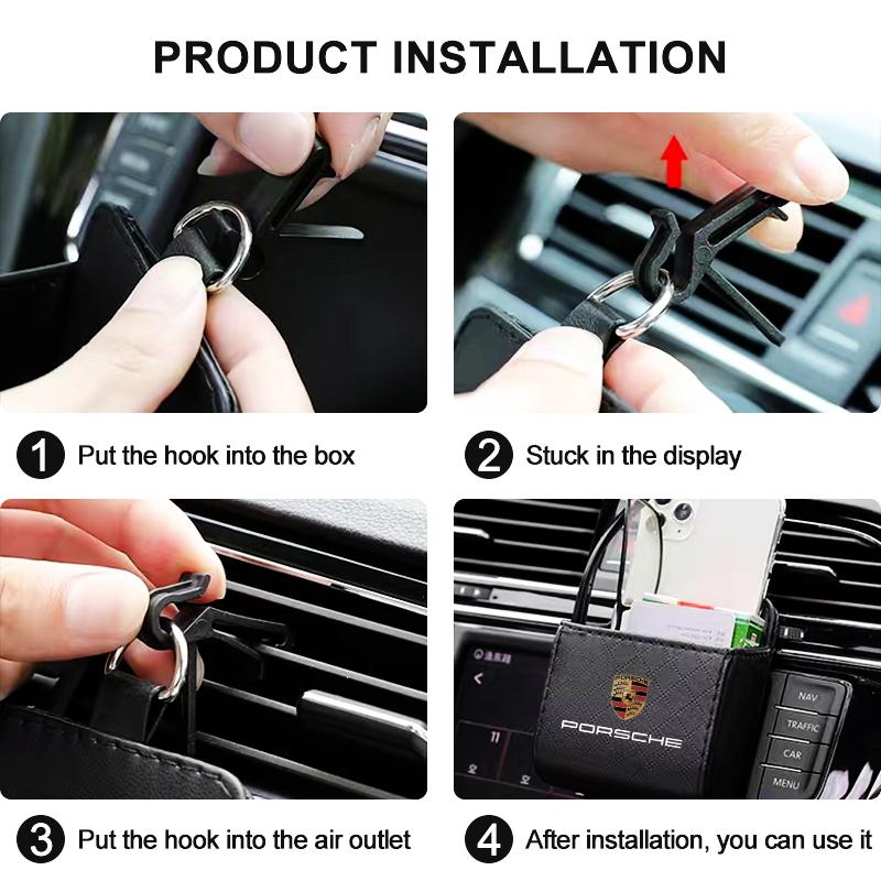Car Air Outlet Storage Box Phone Glasses Organizer Car Goods For Porsche Boxster Cayenne Panamera Macan Cayman 911 918 996 917 991