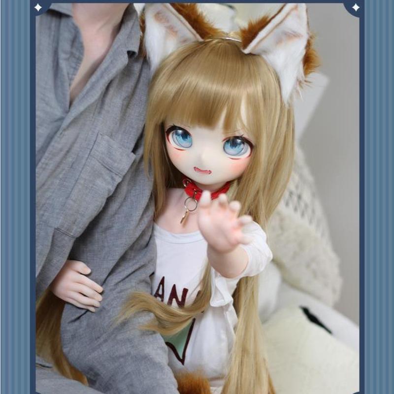 68cm Men's Sex Doll Demon Wild Fox BJD Loli Doll Hand-Made Masturbation Cup Furry Fever Cosplay Erotic Adult Sex Toy