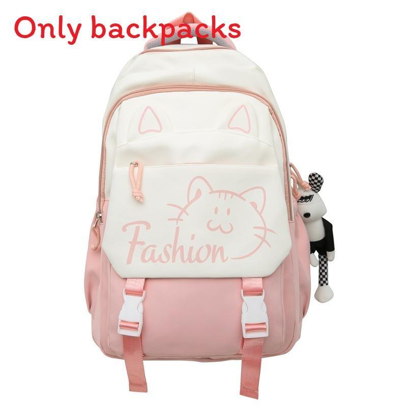 Cat Printed Backpack Large Capacity Breathable Outdoor Leisure Schoolbag Travel
