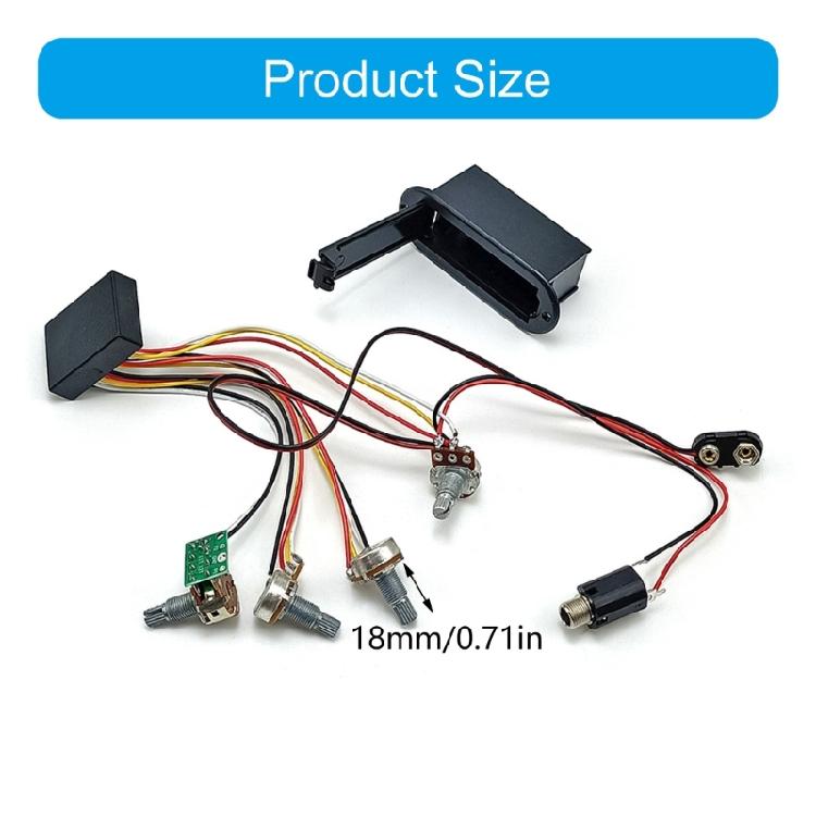 Electric Bass Pickup Preamp Set Pickup Modification Set Suitable for Dynamic Sound Range and Effortlessly Installation