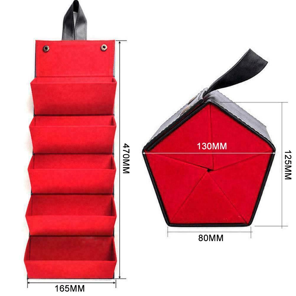 Portable Sunglasses Organizer with 5 Slots Travel Glasses Storage Case Foldable Eyeglasses Holder Box for Women Men