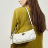 2025 New Top Layer Oil Wax Leather Single Shoulder Crossbody Bag Textured Commuter Underarm Women's Bag Baguette Bag Genuine Leather Women's Bag
