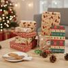 {MX} 43*300cm Christmas Gift Wrapping Paper Cute Santa Reindeer Christmas Tree Decortation Paper DIY Handmade Presents Packaging