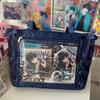 JIAERDI Süße Lolita Rosa Ita Tasche Damen Japanische Transparente Große Kapazität Tragetasche Damen Harajuku Kawaii Handtasche Ästhetisch