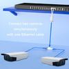 Waterproof 2 Port Ethernet Splitter ABS Texture Networks Adapter Suitable for Stable Connections in Humid Environment