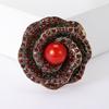 Vintage Legierung Strass Rose Brosche Mode Vielseitig Damen Anzug Mantel Korsage Accessoires Anstecknadel