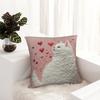 Sofa Pillow Pillowcase Skin-friendly Short Plush Cute Animal Cat Pillow Cover Living Room Cushion Cover Without Core