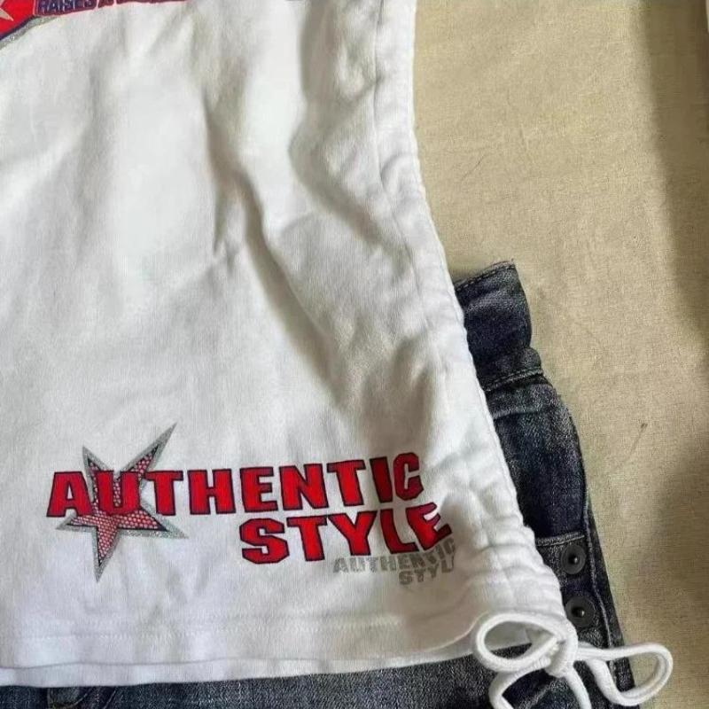 2KWEIRD Vintage Y2k Γυναικεία Μπλουζάκια Λευκά Grunge Γραφικά Μακρυμάνικα Μπλουζάκια Harajuku 2000s Αισθητική Streetwear Αμερικάνικο Ρετρό