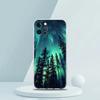 For iPhone 15 16 14 13 12 Mini 11 Pro Max XS X XR SE 7 8 Plus Silicone Clear Cover Beautiful Northern Lights Luxury Phone Case