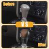 Partuto 1pc Universal Car Shift Knob Cover - Car Knob Gear Sticky Protector Breathable- For Leather Brown