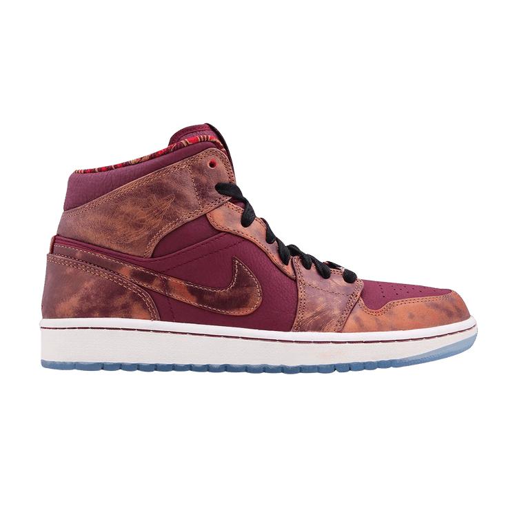 

Air Jordan 1 Mid BHM Men Sneakers Multi-Color DEEP-GARNET DEEP-GARNET-METALLIC-GOLD-WHITE 647561-605