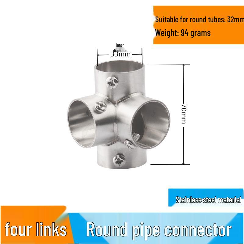 25 Snap-On Stainless Steel Pipe Connectors for Greenhouse Clamps