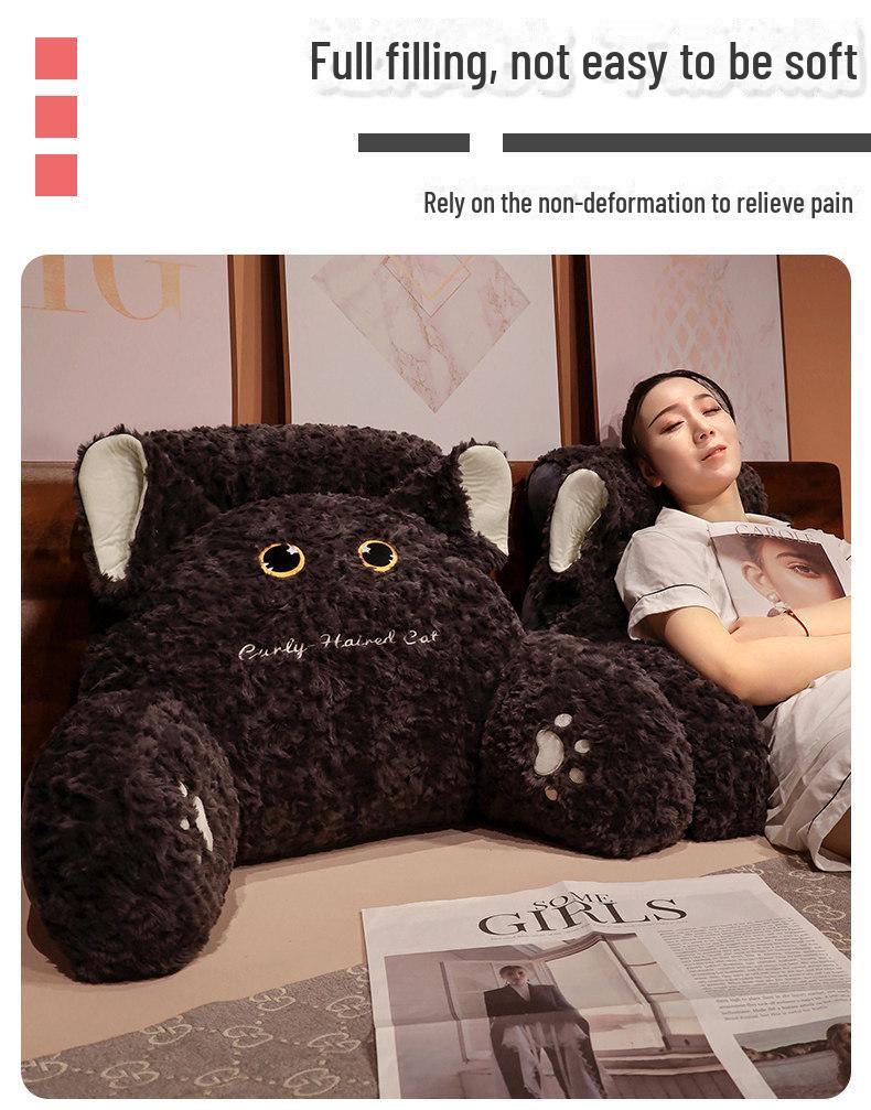 Soft Bedside Cushion: Large Back Support Pillow for Bed or Sofa - Perfect for Dorms and Relaxing with Your Phone