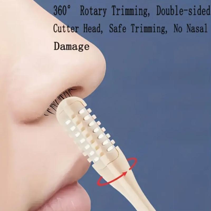 4pcs Easy-Clean Manual Nose & Ear Hair Trimmer Set - Battery-Free, Perfect For Teens & Adults Clean nose hair trimmer