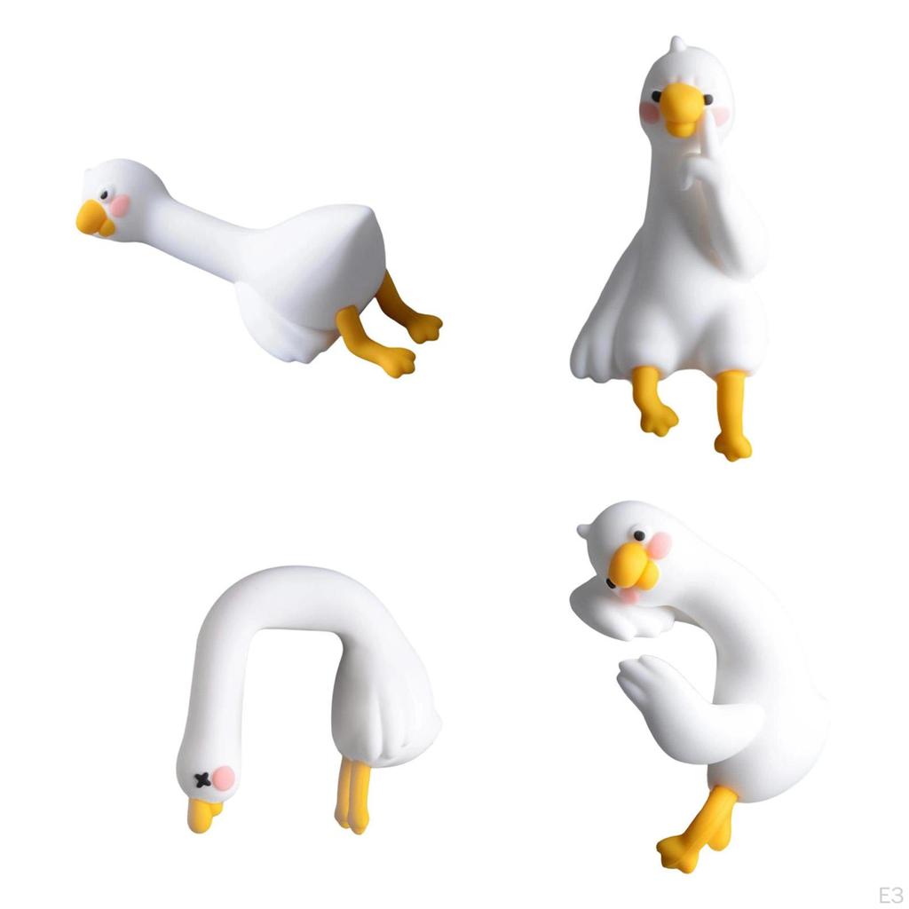 Adorable Goose Figurine, Computer Decoration, Small Statue, Easy Installation, Car Navigation