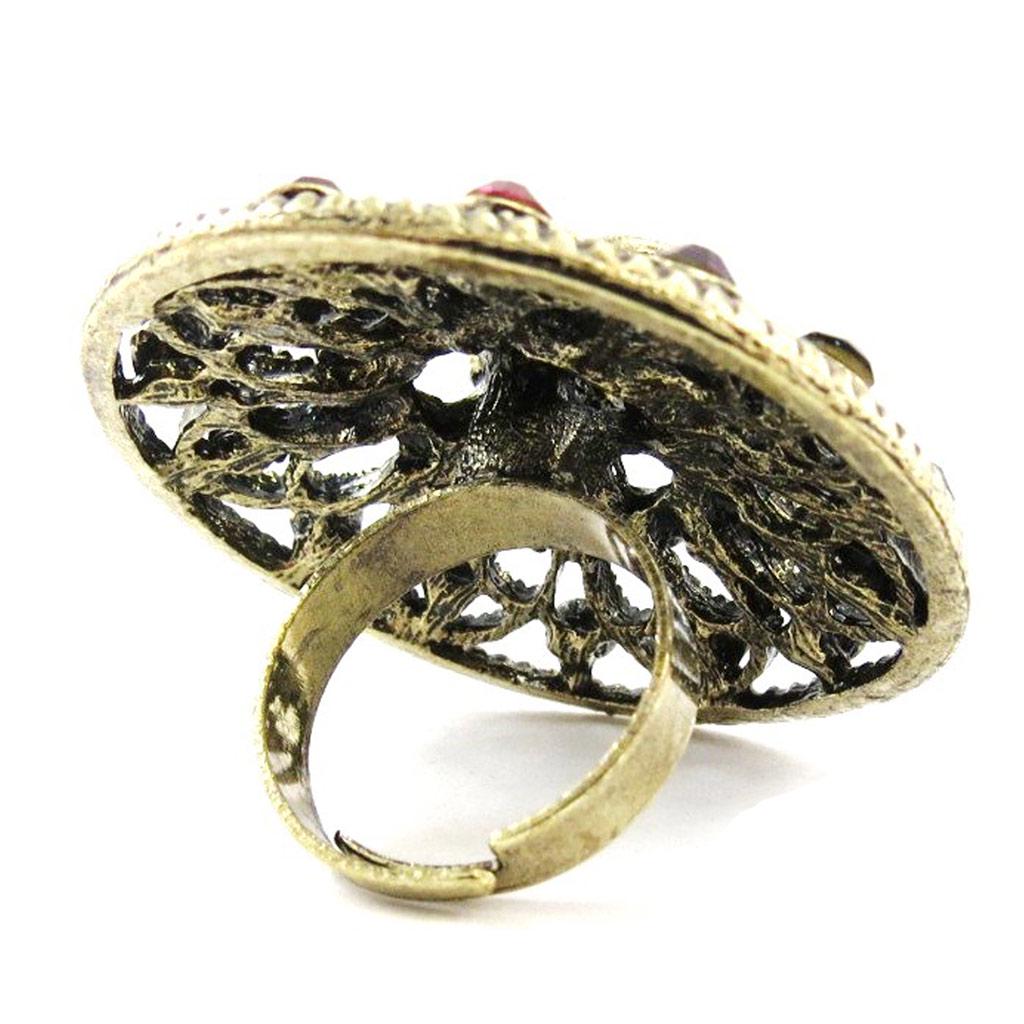 Les Trésors De Lily [J2043] - Multicolored Gold 'Sissi' Designer Ring