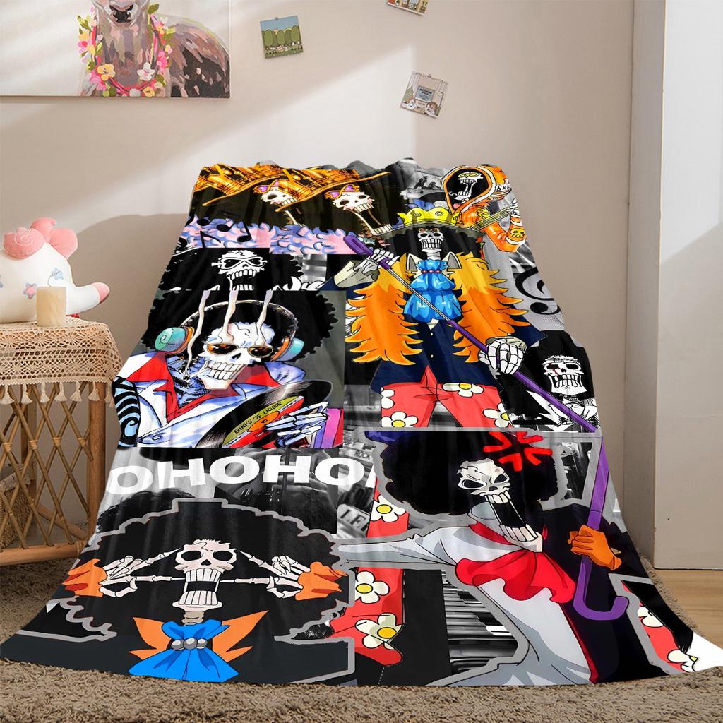 Anime Pirate Adventure Soft Flannel Blanket Lightweight Cozy Microfiber Blanket for Couch Bed LXR177